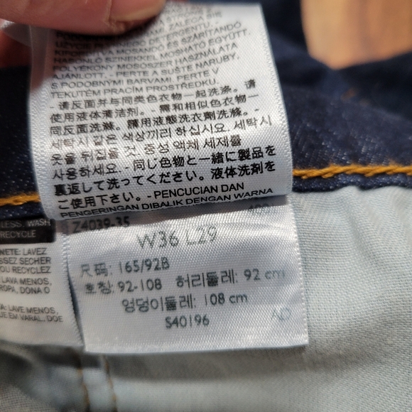 Levi's 505 Straight Regular Fit Jeans 5 Pocket Size 36 x 29 - Picture 9 of 9